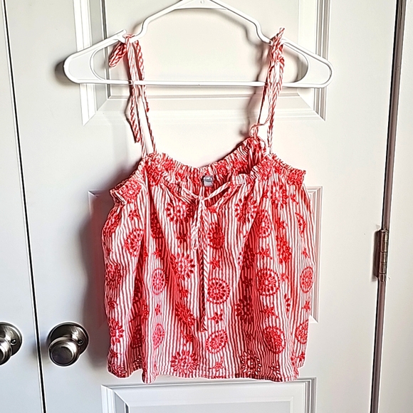 Aerie 100% Cotton Lace Tank in Women's Size Medium EUC - Picture 1 of 3